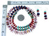 Native American Multicolor Sterling Silver Bead Necklace And Earrings Set SX108674
